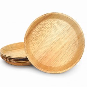 Assiettes jetables rondes en palmier