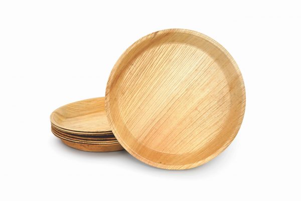 Assiettes jetables rondes en palmier