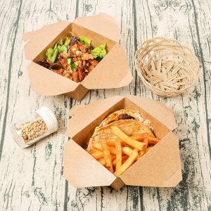 Boîte alimentaire en papier kraft 800ml