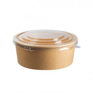 bol kraft couvercle transparent 1100 ml