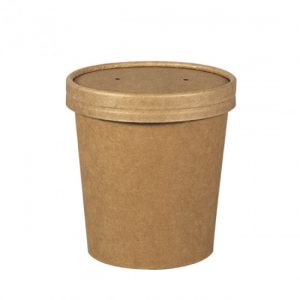 Pot à soupe et couvercle kraft