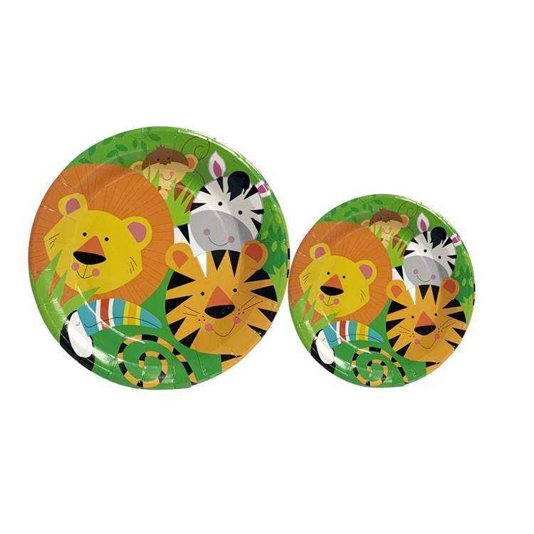 Box and Tree Vaisselle Jetable Theme Jungle pour anniversaire